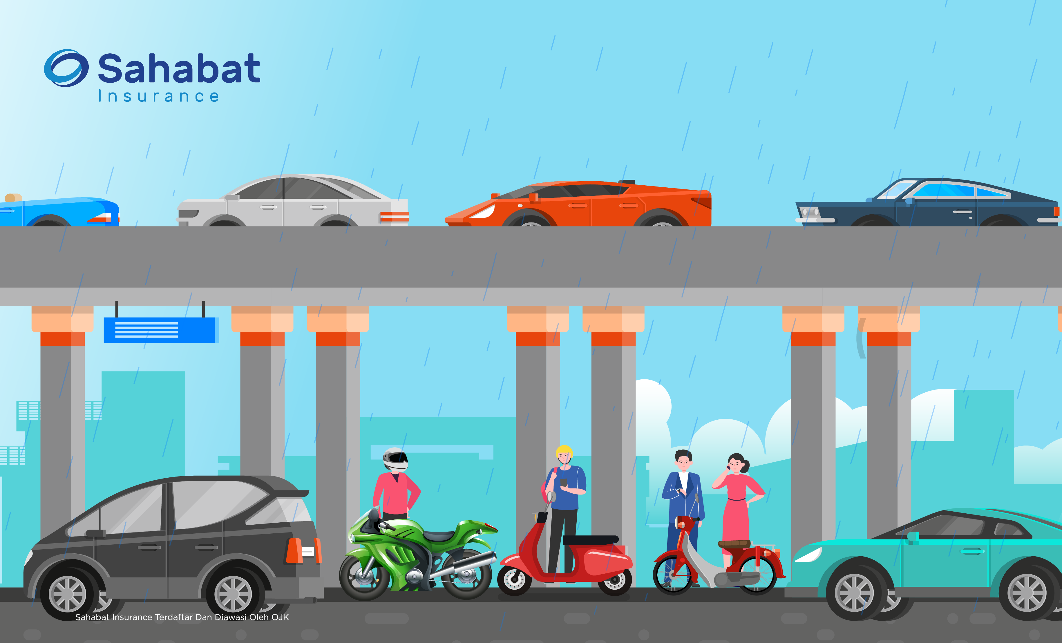Berita - These are the fines and dangers of taking shelter under a JPO or Flyover - Sahabat Insurance | Solusi Lengkap Perlindungan Asuransi Anda