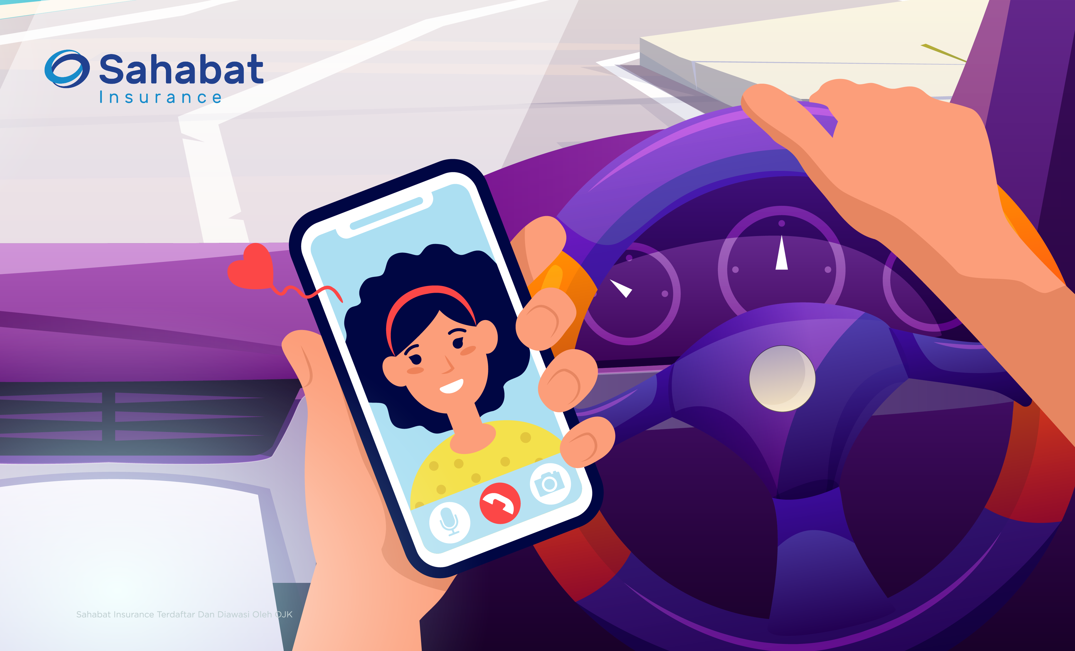 Berita - Driving with smartphone is dangerous! - Sahabat Insurance | Solusi Lengkap Perlindungan Asuransi Anda